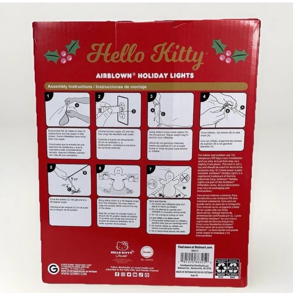 Hello Kitty Holiday Inflatable - Picture 3 of 4